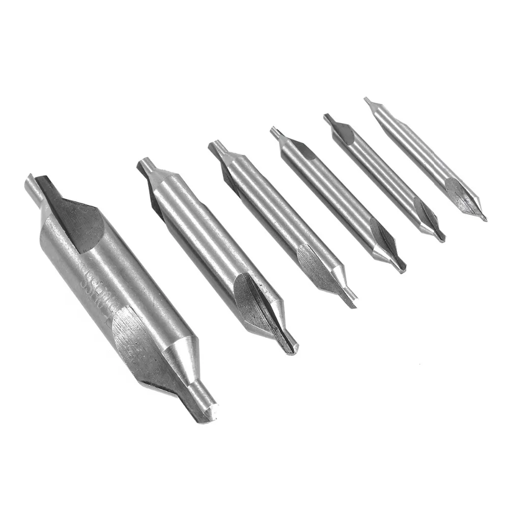6pcs Mayitr HSS Center Drill Bits Set Precision Combined Countersinks Kit 60 Degree Angle 5/3/2.5/2/1.5/1mm for Lathe 6pcs hss combined center drills 60 degree countersinks angle bit set 1 0mm 1 5mm 2 0mm 2 5mm 3 0mm 5mm metal drill bit 4 7