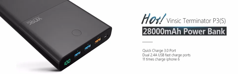 Vinsic Quick Charge 3,0 двойное настенное зарядное устройство USB QC3.0 мини зарядное устройство адаптер для iPhone samsung S9 Xiaomi Mi8 EU/US вилка