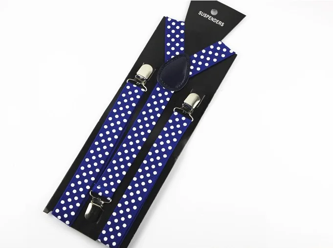 Royal Blue Новая мода, женские регулируемые эластичные подтяжки и подтяжки в горошек черного, белого и синего цветов - Цвет: Royal Blue