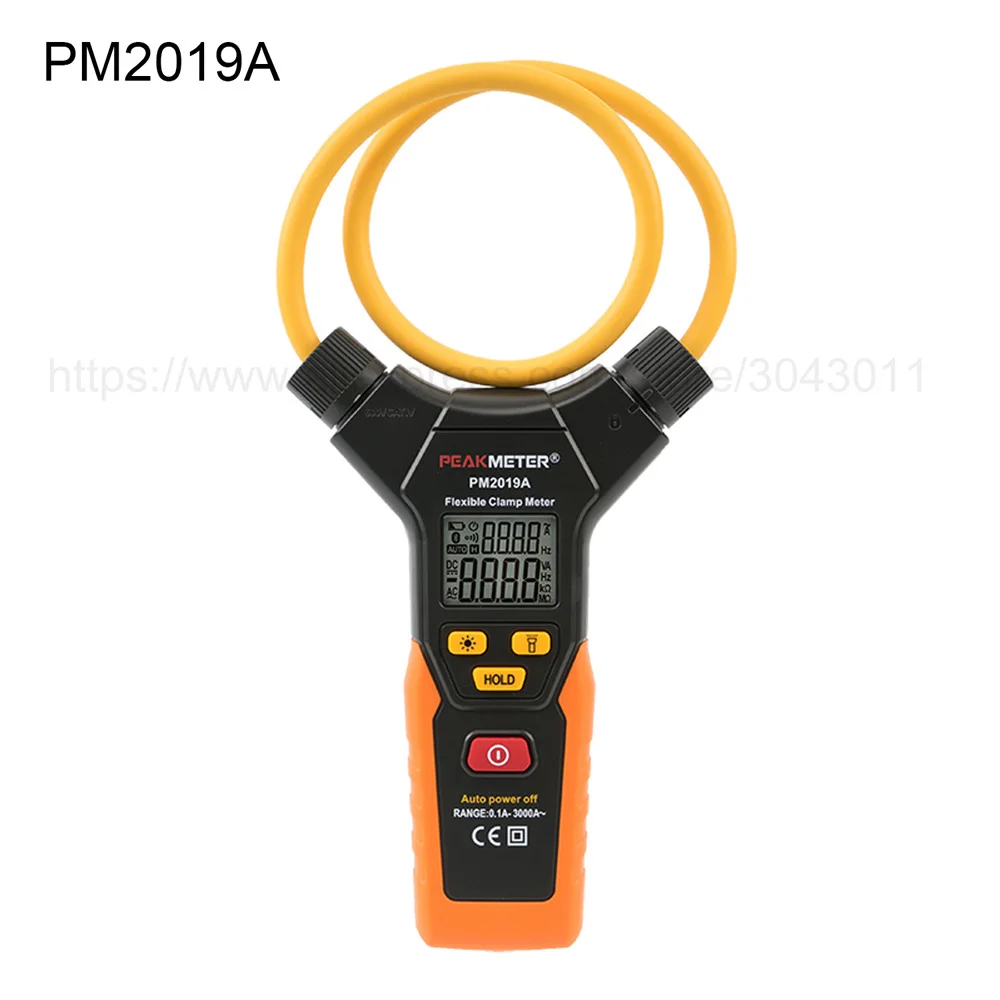 PM2019A Ручной 6000 отсчетов Смарт AC цифровой гибкий клещи 3000A высокий ток измерения двойной дисплей - Цвет: PM2019A