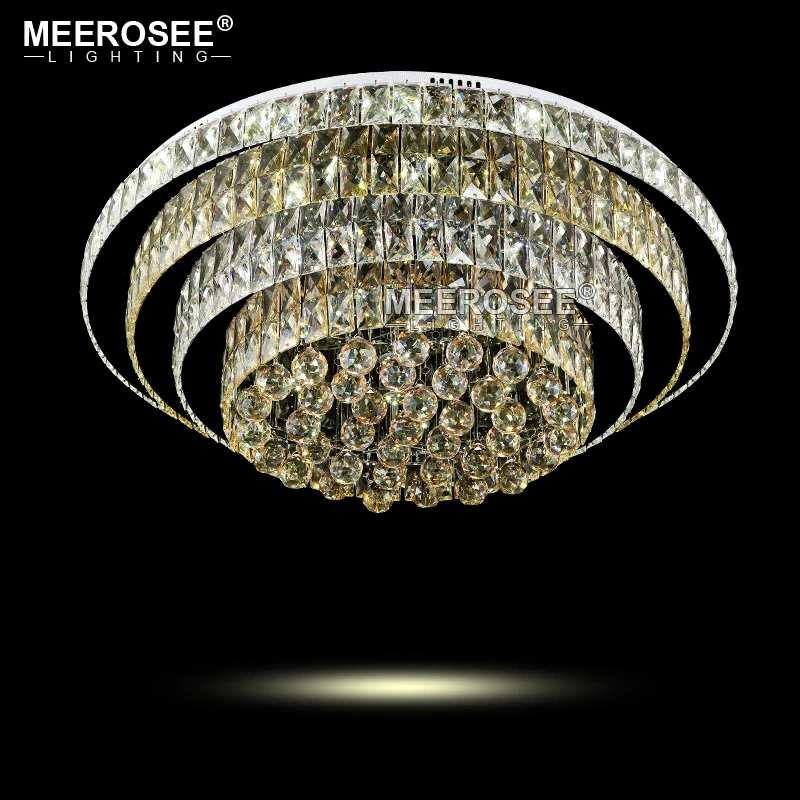 Светодиодный потолочный светильник круглая люстра с прозрачным кристаллом для