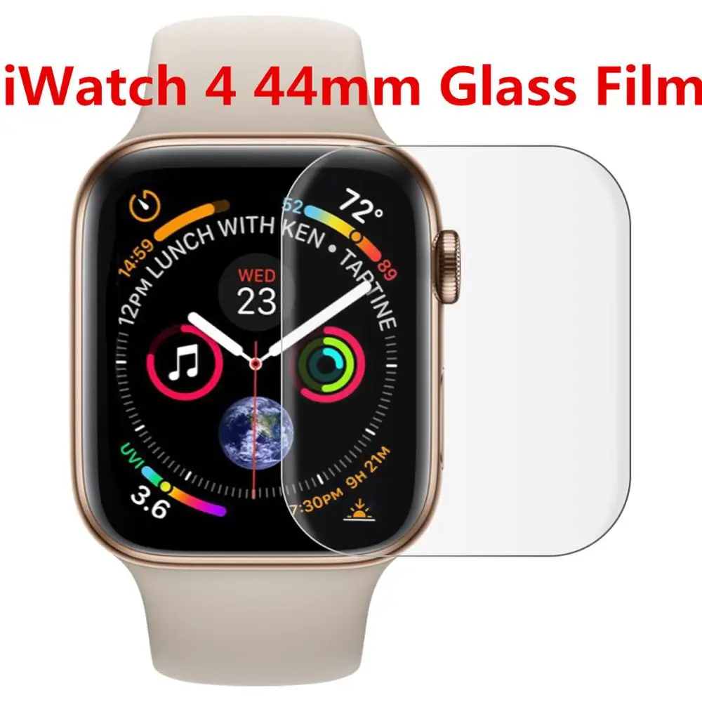iWatch 44mm Glass Для Apple iWatch Series 4 5 44 мм чехол iWatch Повседневная жизнь водонепроницаемые часы ударопрочный ремешок для часов спортивный чехол серия 4 5 40 мм - Цвет: iWatch 44mm Glass
