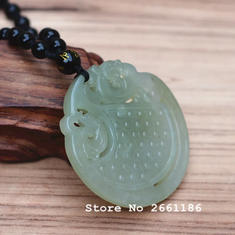 Подвеска из натурального хэтяньского нефрита резная 3d-подвеска ожерелье подарок