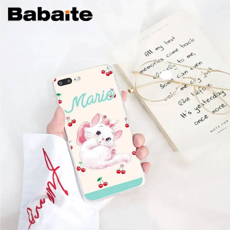 Babaite розовый marie аристократы Кот мультфильм мягкий чехол для телефона из ТПУ для iPhone 8 7 6 6S Plus 5 5S SE XR X XS MAX 10 11 11pro 11promax - Цвет: A12