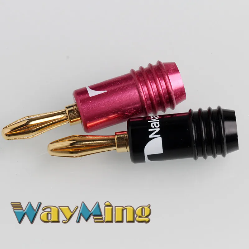 8 шт. банановый спикер кабель вилки 4 мм медь банан провода разъемы для HiFi