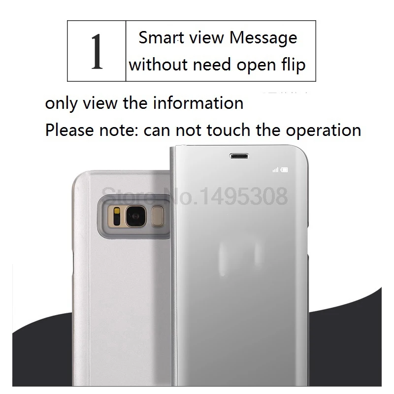 Чехол для Samsung Galaxy Note 9 8 5 зеркальные Кожаные чехлы с откидной крышкой чехол