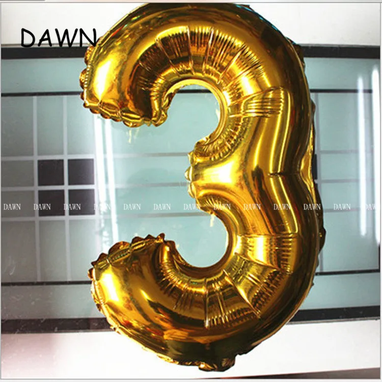 Large 40inch Silver rose Gold Aluminium Foil Number Balloons 0-9 Birthday Wedding Engagement Party Decor Globo Kids Ball Supplie