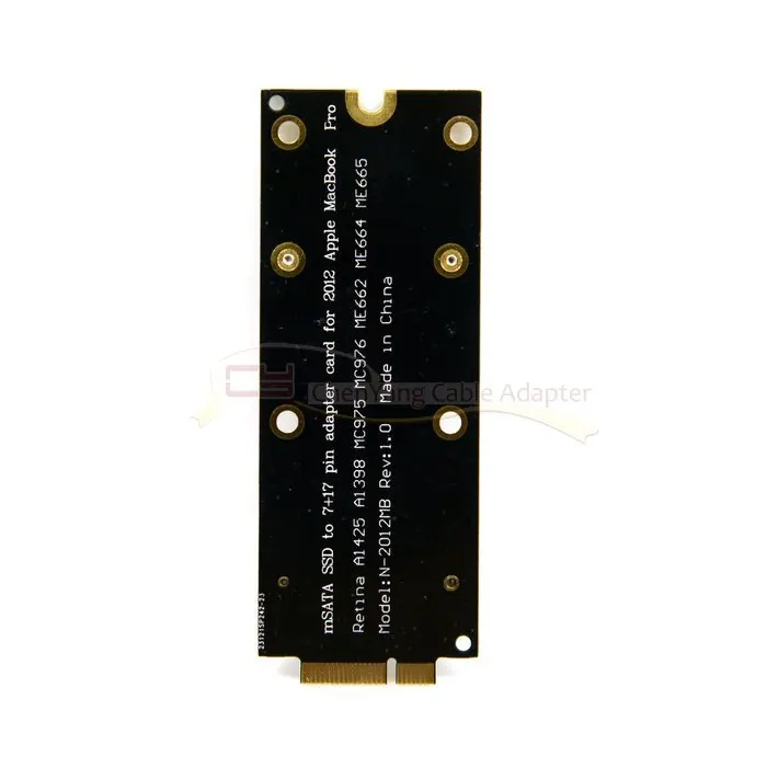 10 шт. SSD до 17 + 7pin Конвертор разъем адаптера карты для 2012 Macbook Pro Retina iMac A1425 A1398 MC975 MC976