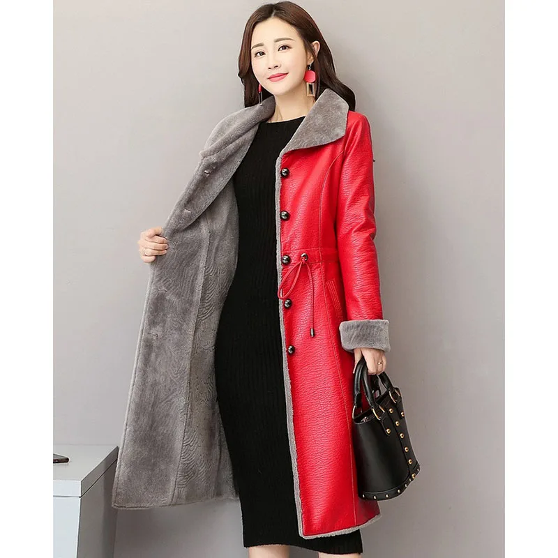 Женское пальто с овчиной осенне зимнее меховое новинка 2020 модная куртка из