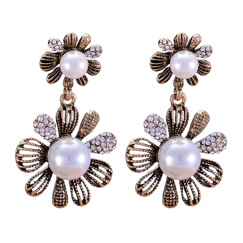 Имитация жемчужные серьги 2016 женщин мода винограда ювелирных изделий заявление