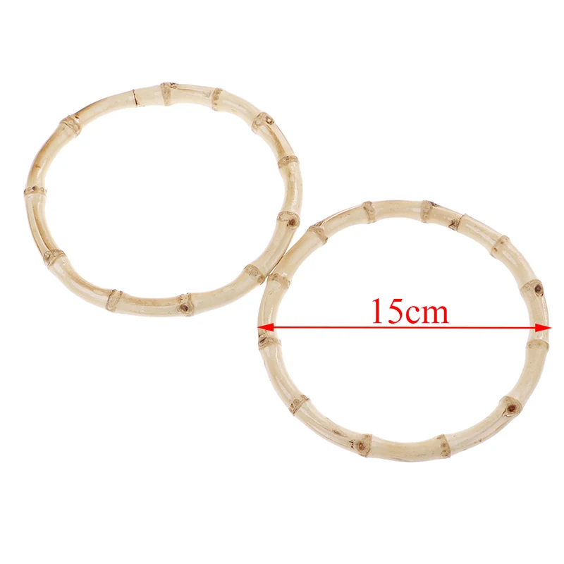 1pair as shown 1 пара, 2 размера, высокое качество, круглая бамбуковая ручка для сумки ручной работы, аксессуары для сумок - Цвет: 1pair as shown