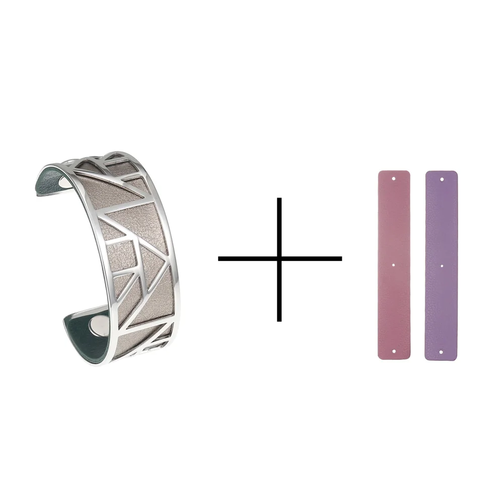 006 Браслет Cremo из нержавеющей стали, манкетка, Femme Bijoux Yoiumit, сделай сам, Реверсивные кожаные браслеты-манжеты для женщин, ювелирные изделия, Pulseiras - Окраска металла: 006