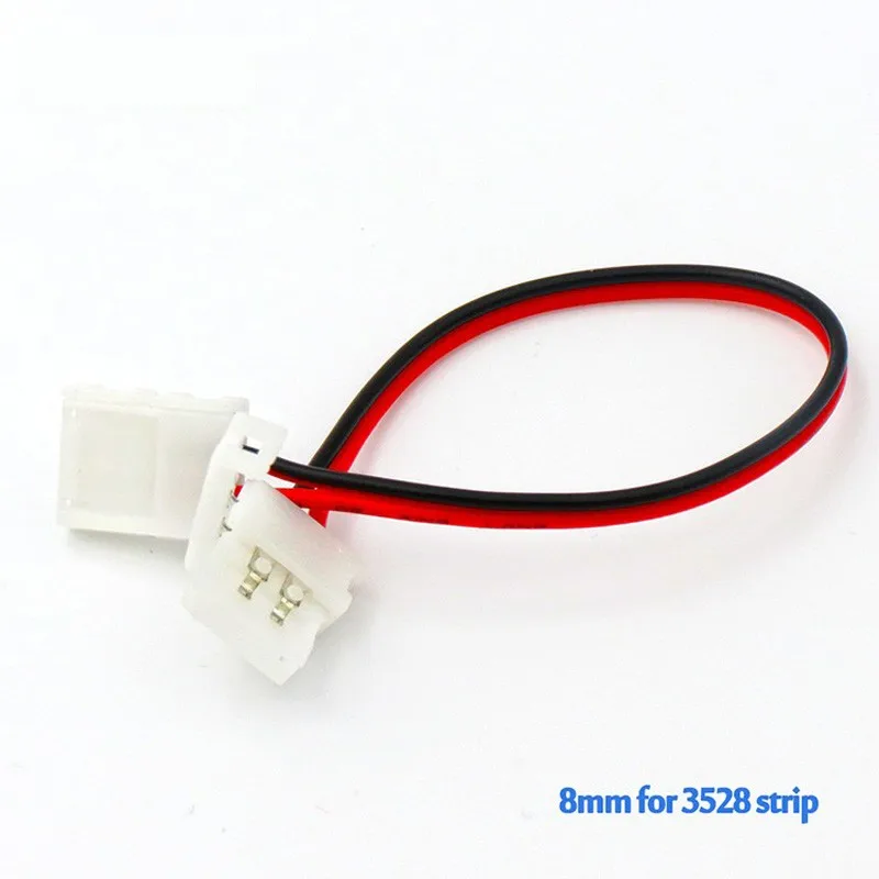 Бесплатная доставка удлиненные беспаяльные разъемы для светодиодной ленты 8 мм