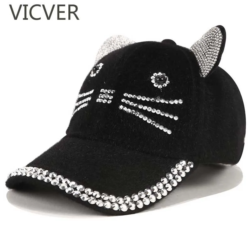 Зимняя бейсболка с соблазнительными кошачьими ушками Для женщин обувь для