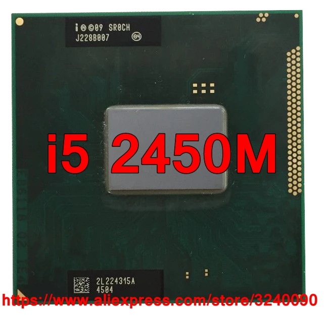 Original lntel Core i5 2450M SR0CH CPU (3M Cache/2.50GHz/Dual-Core) i5-2450M Laptop processor free shipping