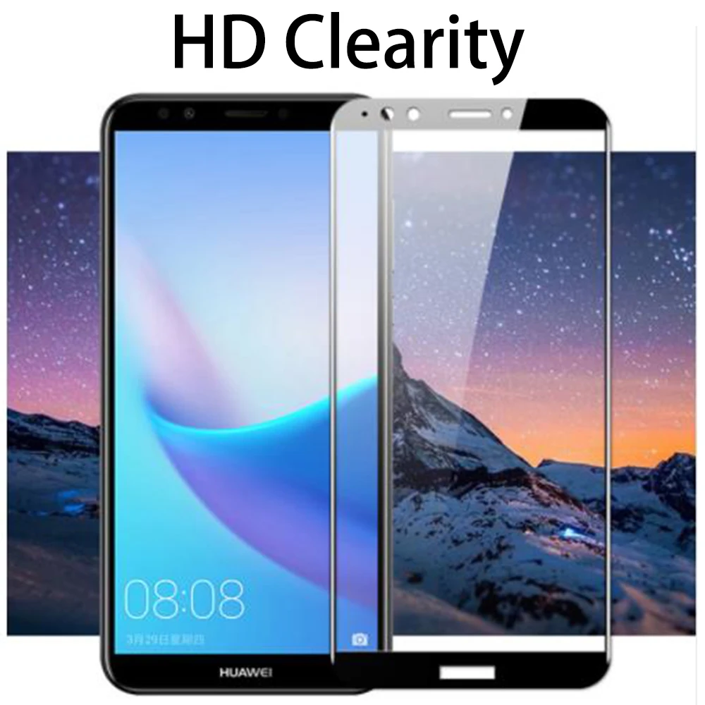 Защитное стекло Y7 для Huawei Y5 Y6 Prime 2018 закаленное Huaweii Y 5 6 7 5Y 6Y 7Y Y7Prime защита экрана