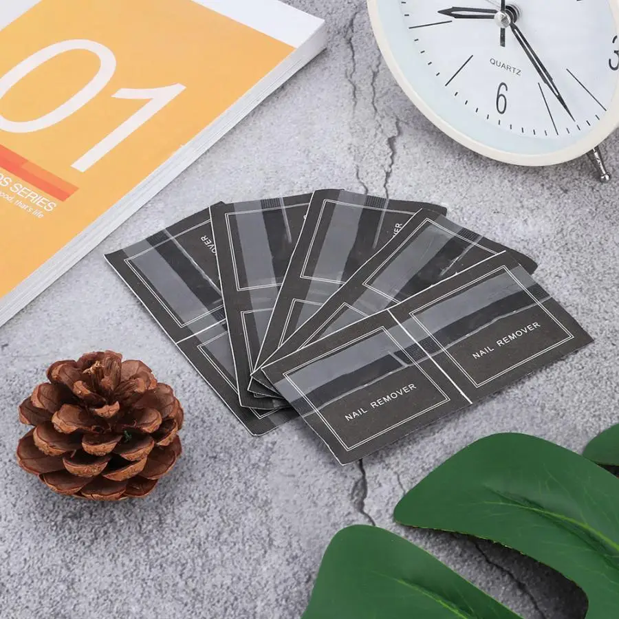 100 шт Одноразовые накладки для удаления лака ногтей искусство впитывание
