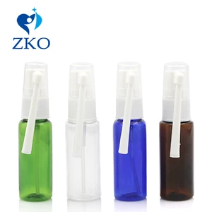 20ml Plastic Clear/Colorful Bottle Nasal Spray Medical Spray Refillable Portable Pump Bottles Rotatable Long Pole Free Shipping