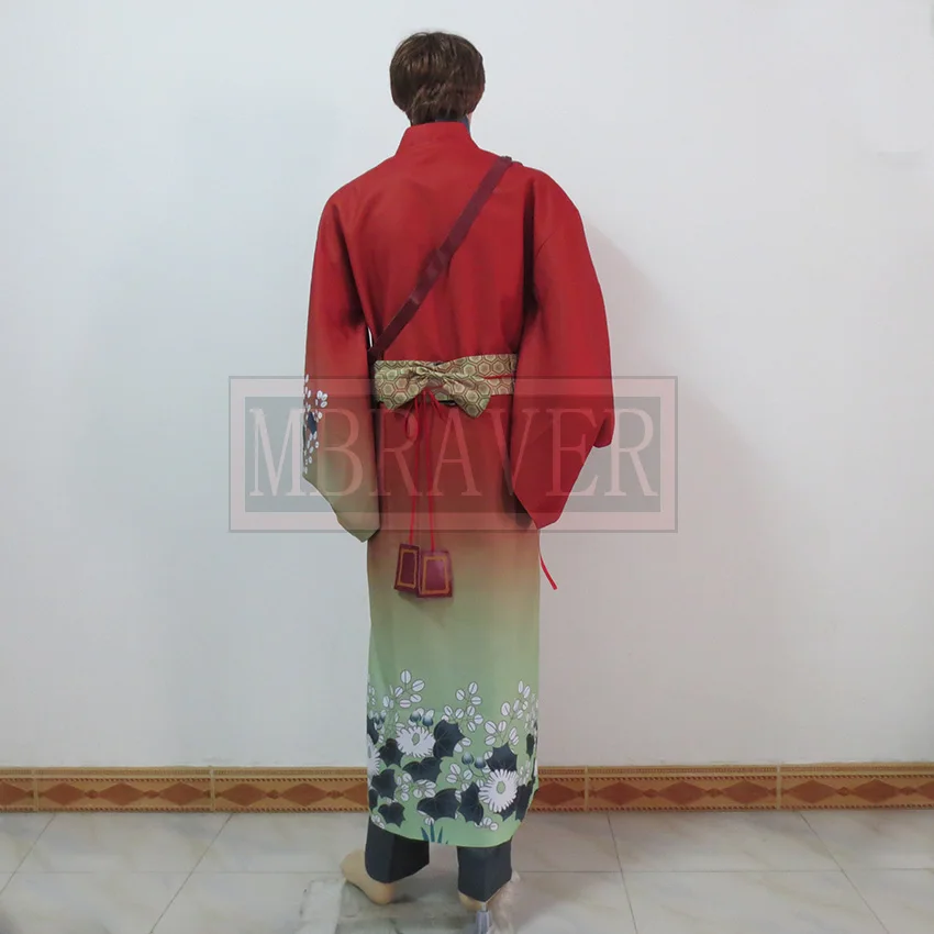 Хит продаж Аниме DMMD DRAMAtical Murder Koujaku красный кимоно Hallowmas форма костюм Косплэй Любой