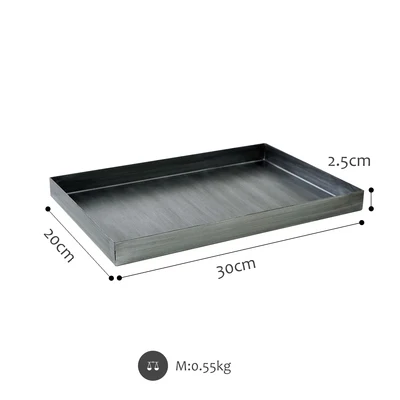 20cm SWEETGO винтажные серебряные пластины для кекса послеобеденный чай десерт металлический поддон 1 шт. круглая шестиугольная прямоугольная тарелка - Цвет: 20cm