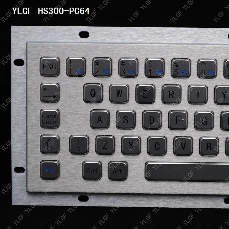 Клавиатура металла Ylgf Usb Интерфейс встроенной клавиатурой Водонепроницаемый Ip65 пыли антивандальный Кольца из нержавейки Нержавеющая сталь