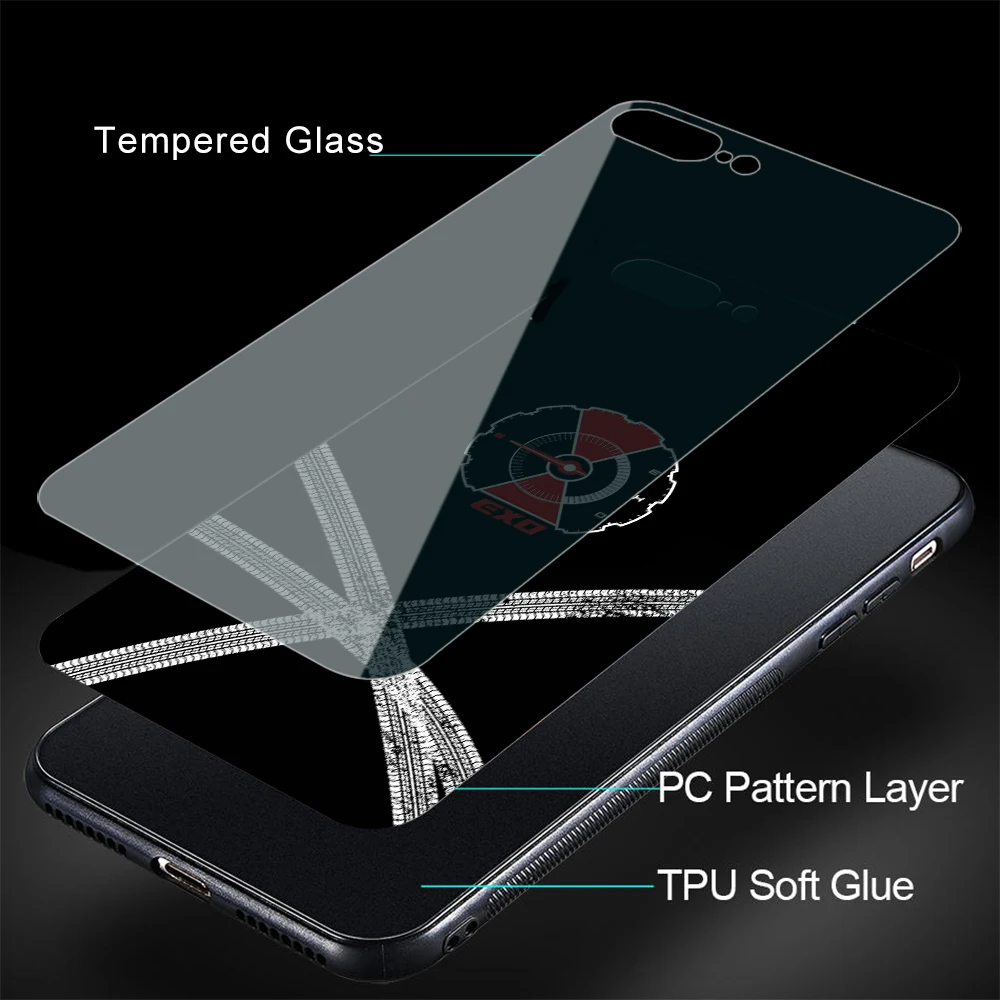 WEBBEDEPP Exo Dont Mess Up My Tempo Tempered Glass Phone Case for Apple iPhone Xr Xs Max X or 10 8 7 6 6S Plus 5 5S SE |