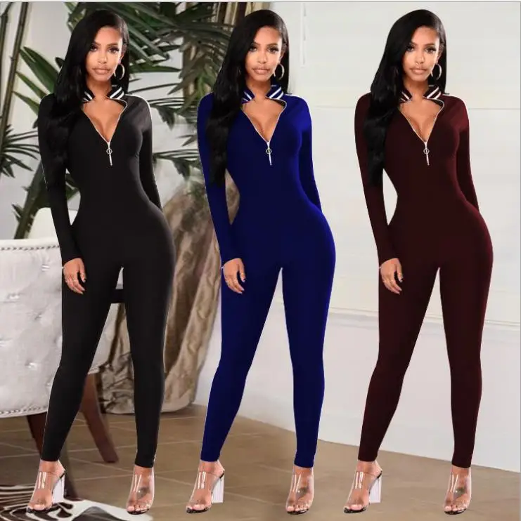 2018 осень и зима Новая Европейская американская мода молния Открытая грудь кривая