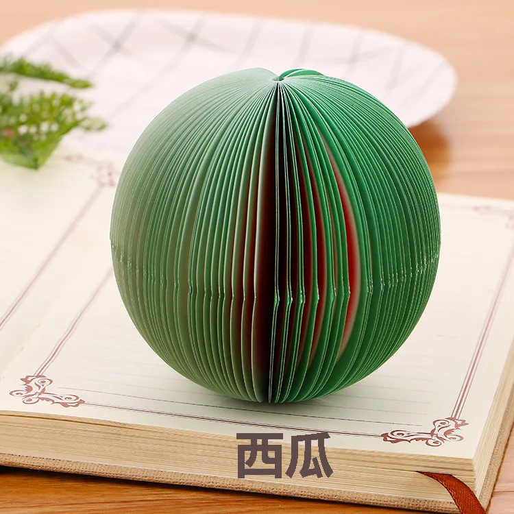 Watermelon 130 листов овощей и фруктов, Kawaii блокнот для заметок, милый блокнот для заметок, стикер для дневника, школы и меда, товары для дома, рождественский подарок - Цвет: Watermelon