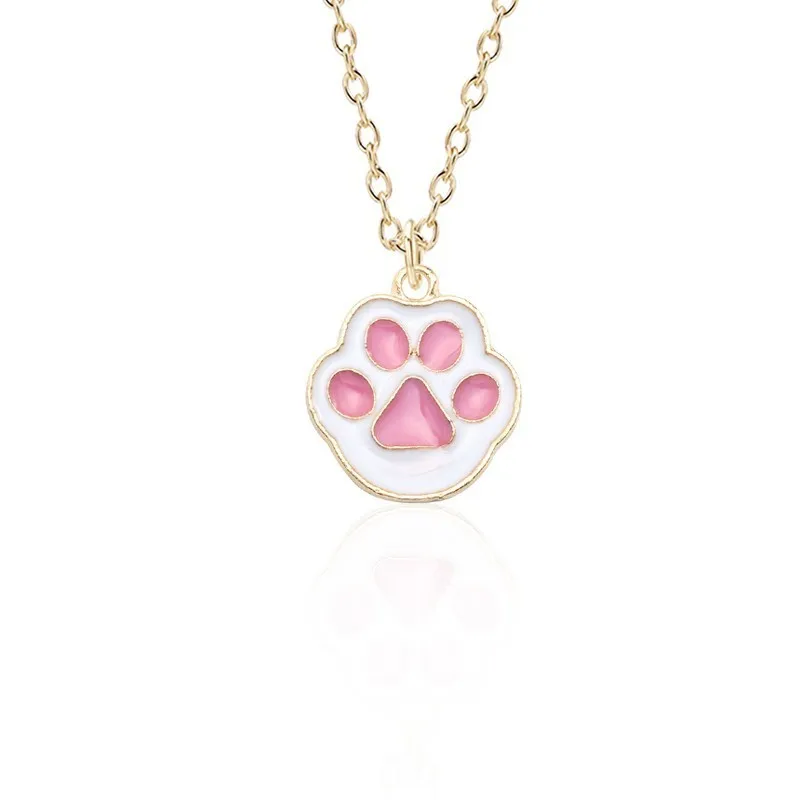 J Мода симпатичное ожерелье для Для женщин Kawaii японский капельного подвески из сплава с мультипликационным принтом в виде зверушки(кролик), с рисунком кота и цветочным принтом облака солнце с пандой и Свинкой Dag «Щенячий патруль» - Окраска металла: J