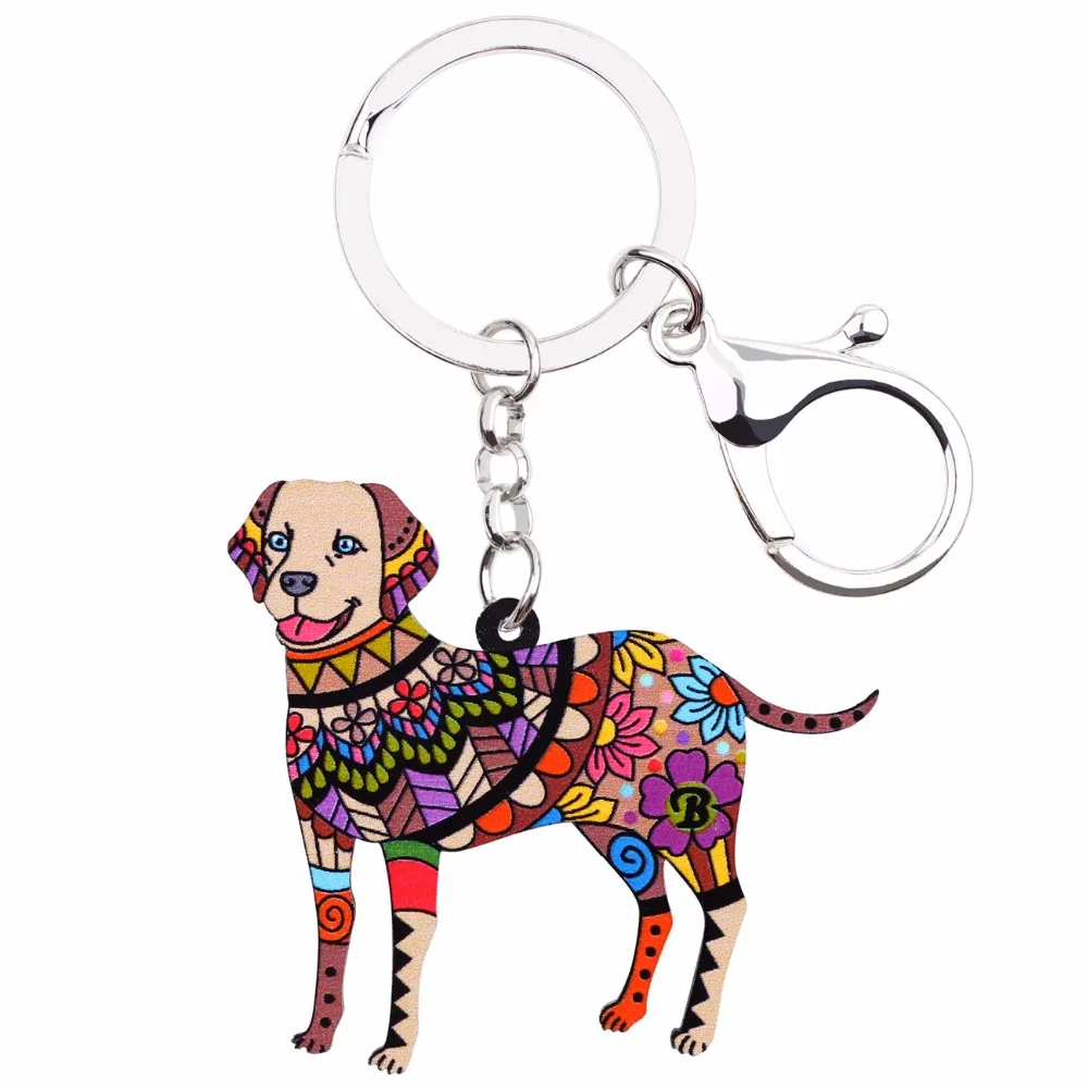 WEVENI акриловые ювелирные изделия для собак Лабрадор ретривер брелок Кольца