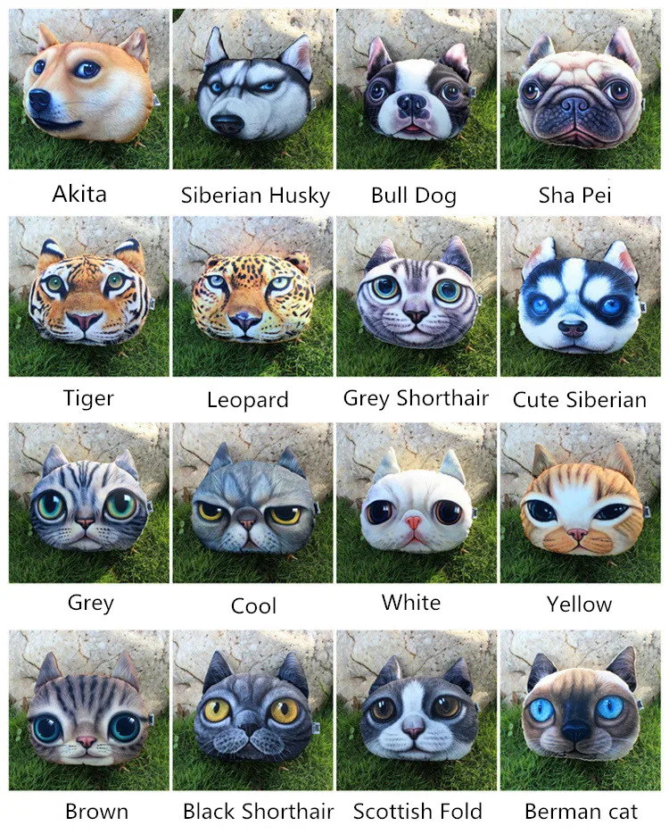 Автомобильный подголовник в форме кота собаки диванная подушка игрушка кукла