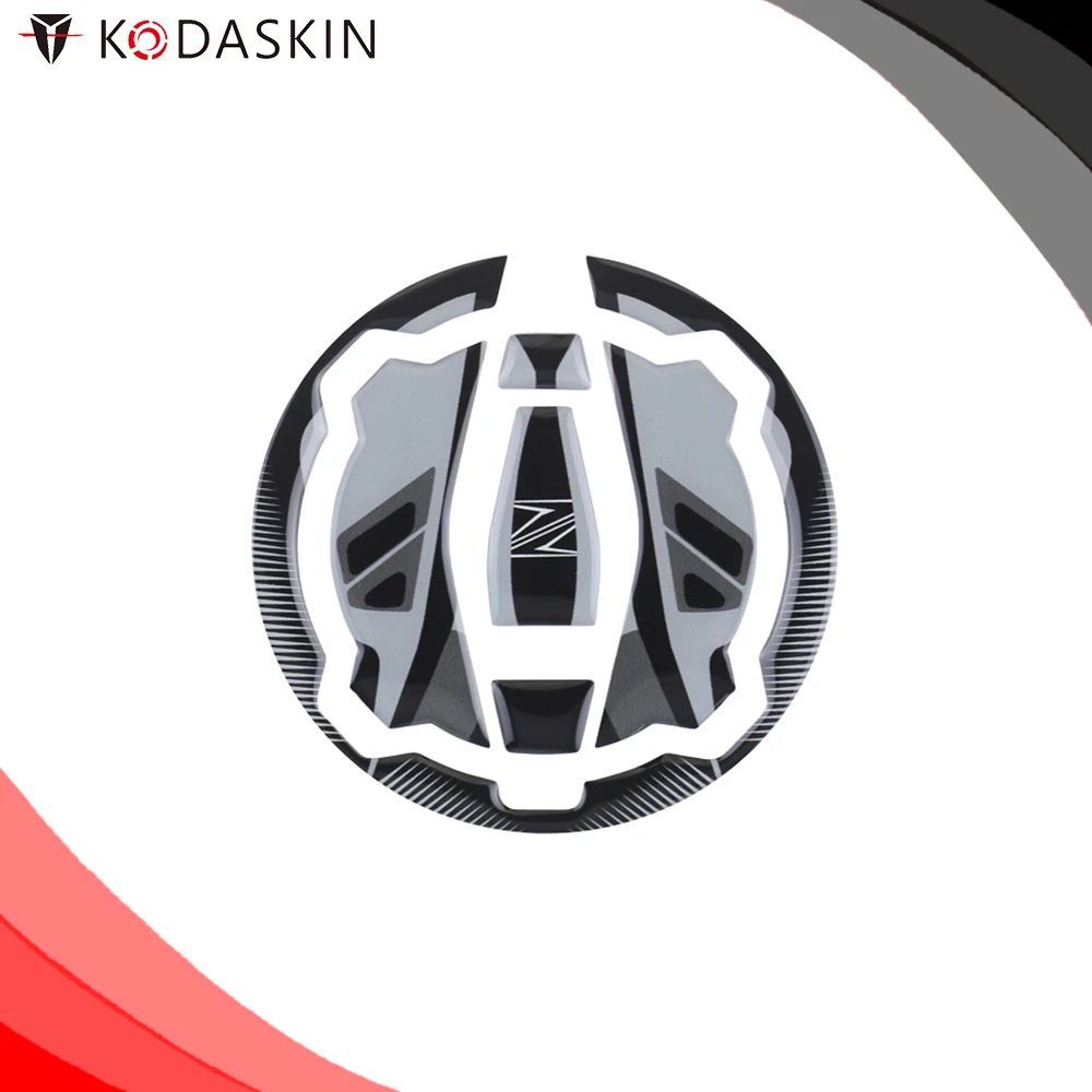 

KODASKIN Motor 3D Printing Gas Cap Sticker Protection Decal for Z900 Z650 NINJA650 ER6F Gray and Black