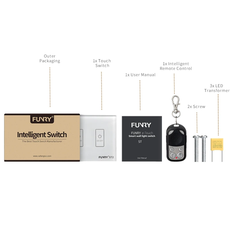 Сенсорный выключатель ST2 настенный светильник стандарт США 3 Gang 1 Way дистанционное