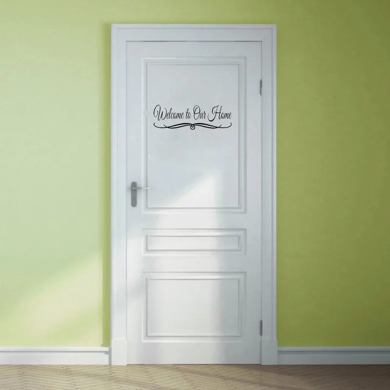 Добро пожаловать в наш дом виниловая наклейка на стену с цитатой Творческий