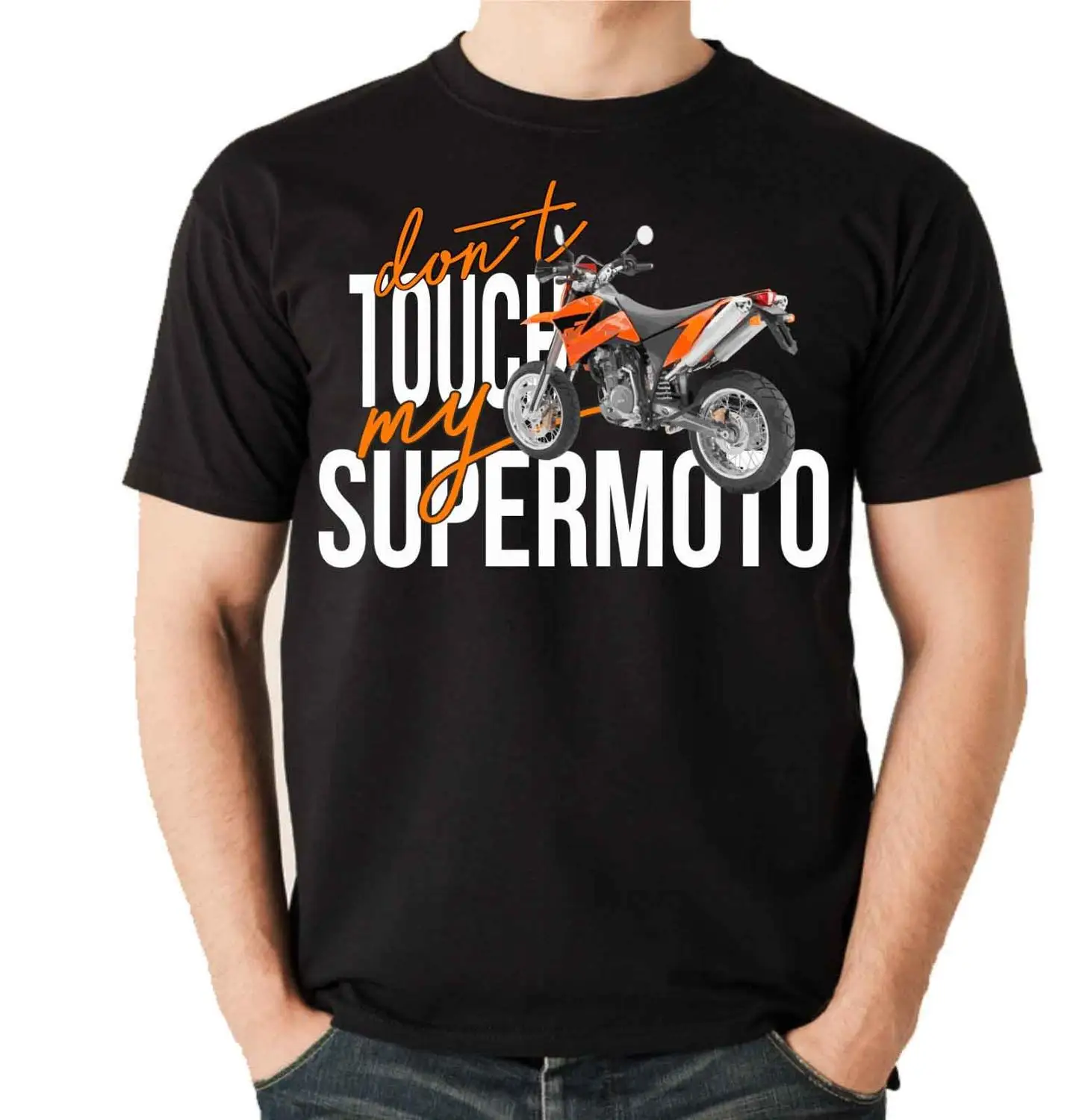 Новая летняя модная мужская футболка унисекс футболка супермото Dont Touch My Motorrad Fun Мститель 690 эндуро р велосипед с коротким рукавом кроватка - Цвет: 3