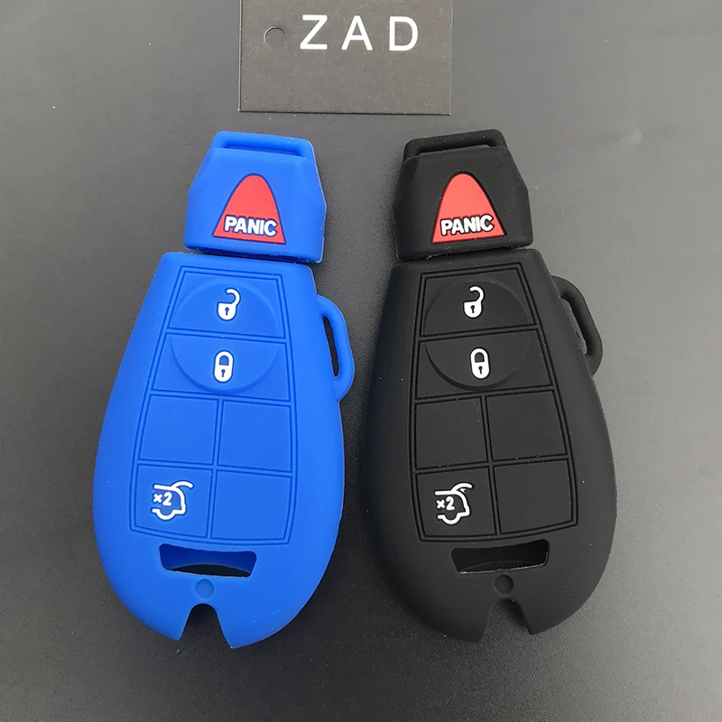 Силиконовый чехол для автомобильного ключа ZAD Jeep Commander Grand Cherokee Dodge Chrysler защитная