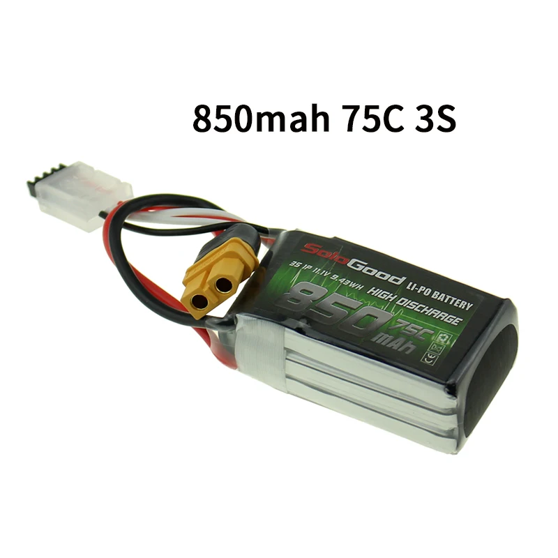 Sologood Lipo Батарея 2S 3S 4S 7,4 V 11,1 V 14,8 V 550 мА/ч, 850 мА/ч, 75C Перезаряжаемые с XT30 XT60H XT60 разъем для гоночного дрона игрушки