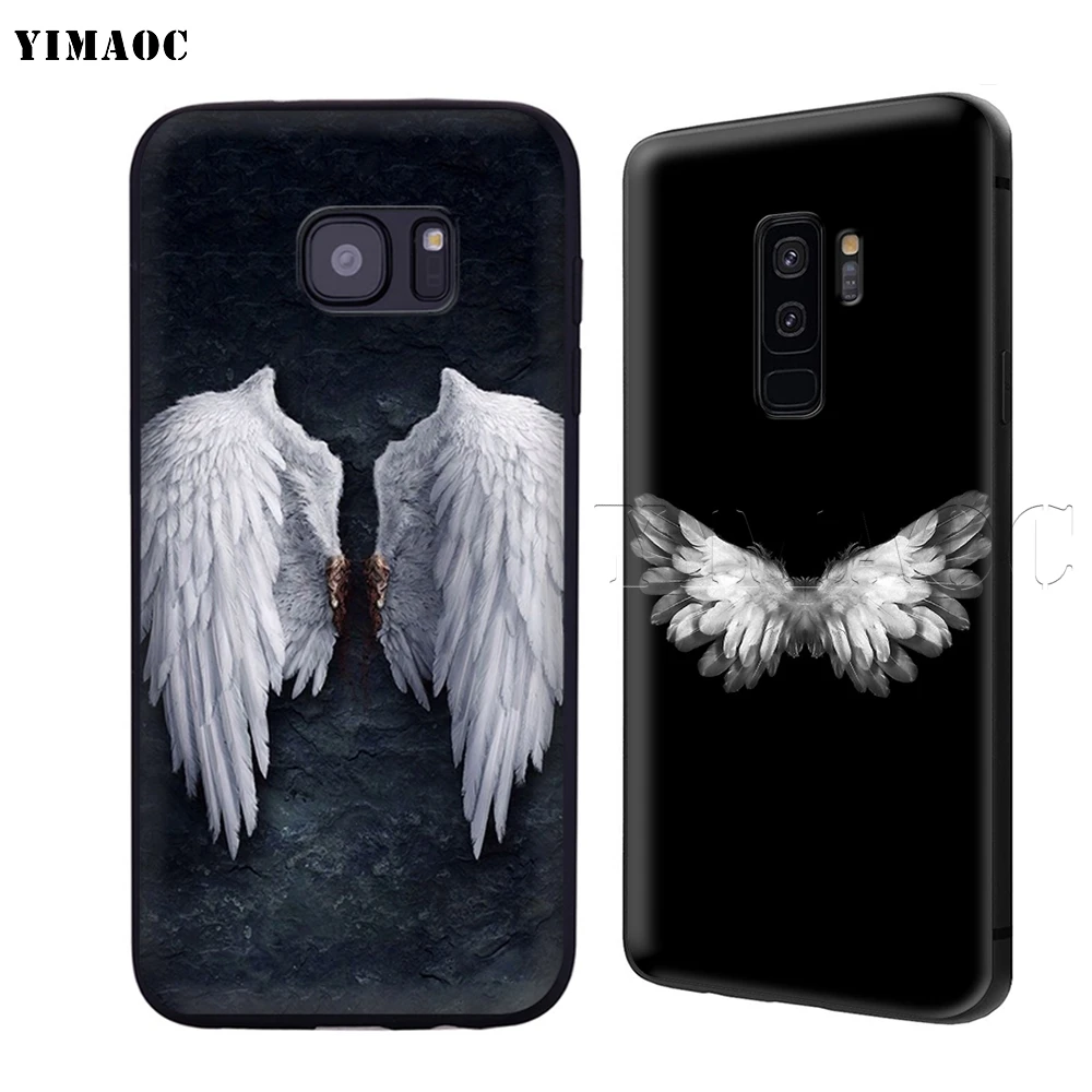 YIMAOC Крылья Ангела Мягкий силиконовый чехол для Samsung Galaxy S6 S7 Edge S8 S9 Plus A3 A5 A6 Note 8 9 |