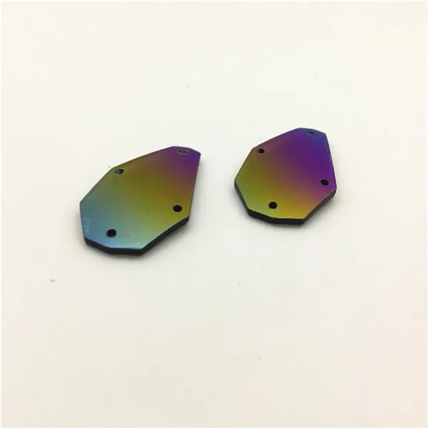 19N 20x33mm Высококачественные акриловые стразы разных форм, с отверстиями, радужные зеркальные Акриловые Бусины, 30 шт - Цвет: 19N 20x33mm
