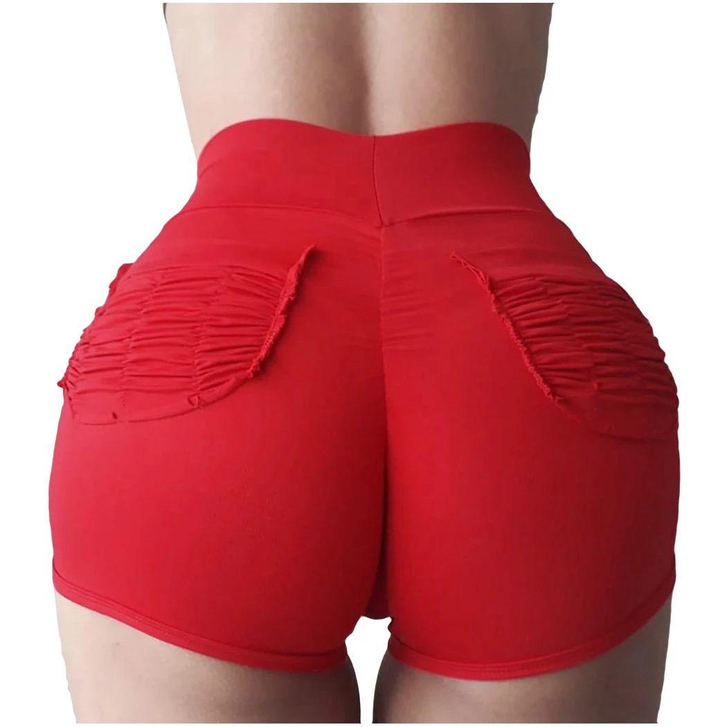 Chestnut Red Женские высокие эластичные шорты с крошкой 8 цветов летние обтягивающие шорты для работы Модные женские повседневные спортивные обтягивающие шорты с карманами - Цвет: Chestnut Red