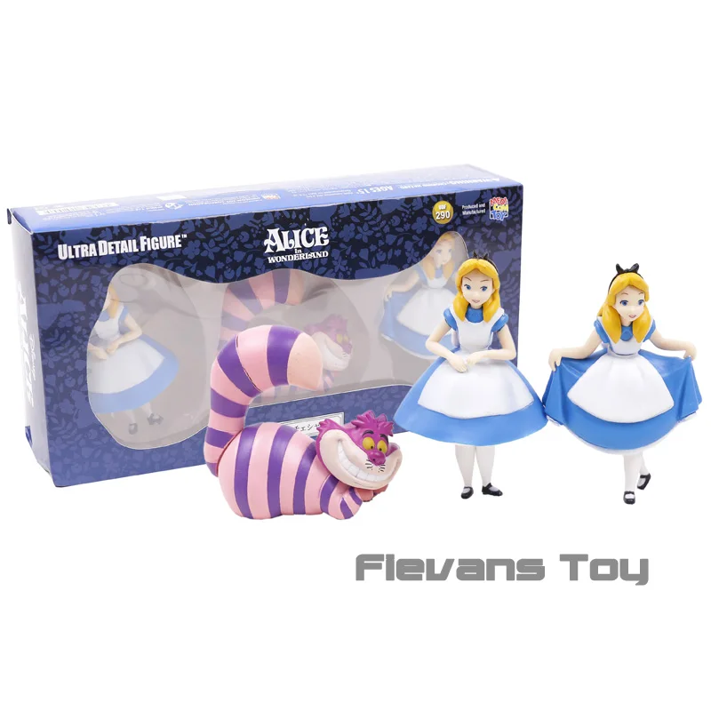 boxed Алиса и Чеширский кот ультра детальная фигурка Коллекционная модель игрушки куклы подарок 3 шт./компл - Цвет: boxed