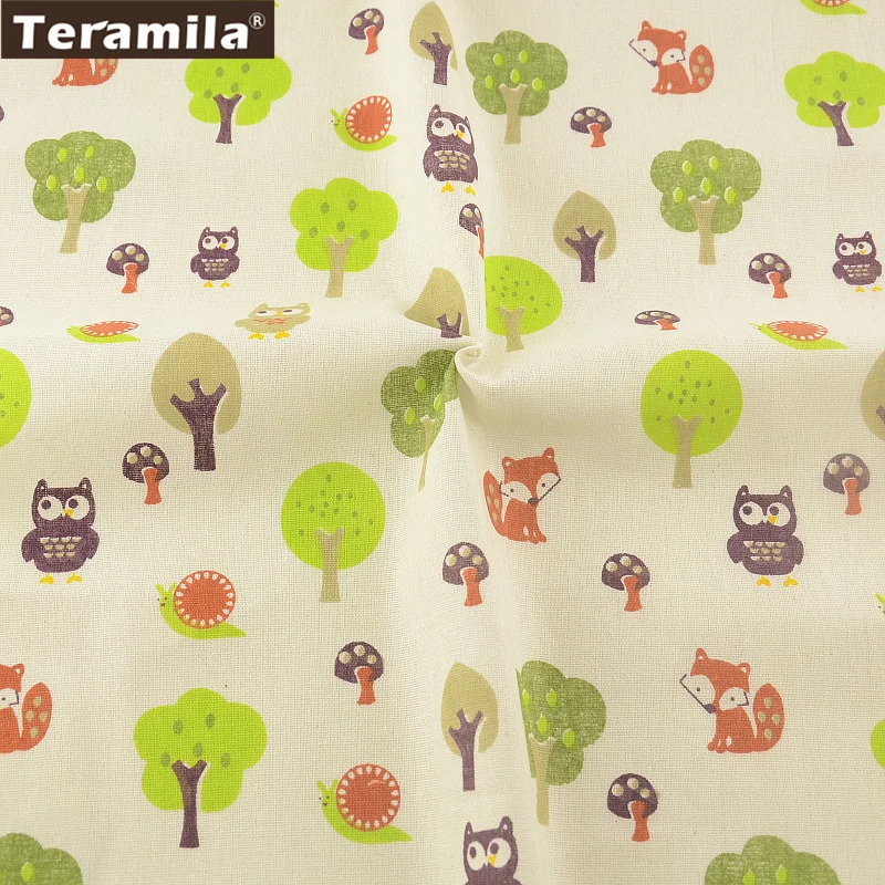 Животные и Ёлки Лен Ткань Вышивание Материал скатерть Подушка сумка Шторы ZAKKA