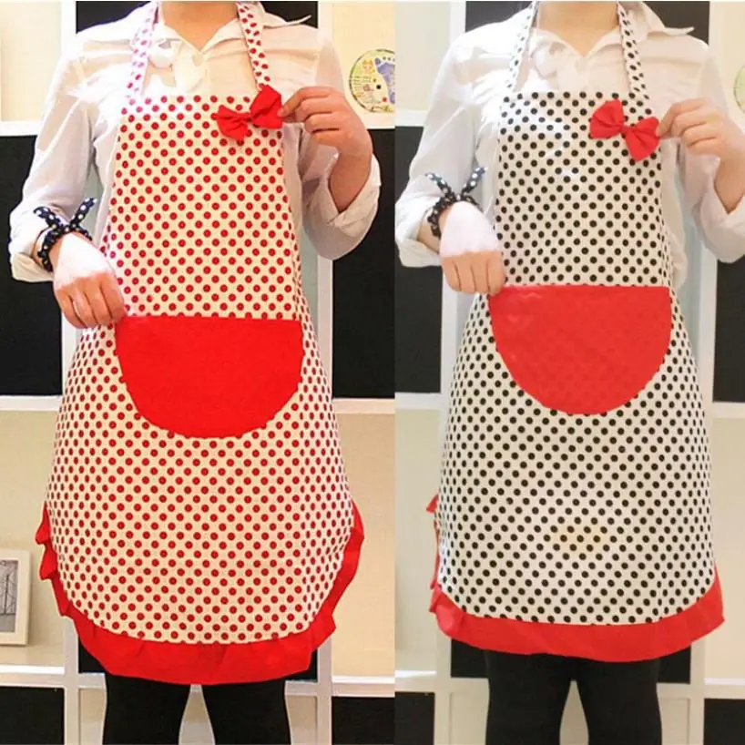 Женские фартуки kawaii dot bow в винтажном стиле chef grembiule avental de cozinha Fun 30|apron hanger|apron