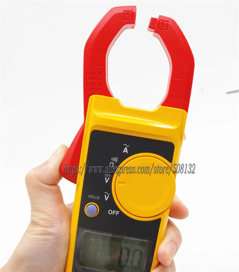 Fluke 303 цифровой клещи мультиметр с KCH16 мягкий чехол AC 600A подсветка дисплея F-303 |