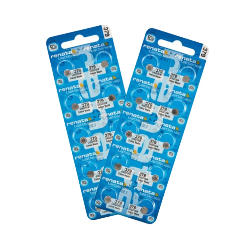 

20pcs/2packs Renata 379 Long Standing Watch Battery 379 SR521SW 521 1.55V Bottun Cell Batteries