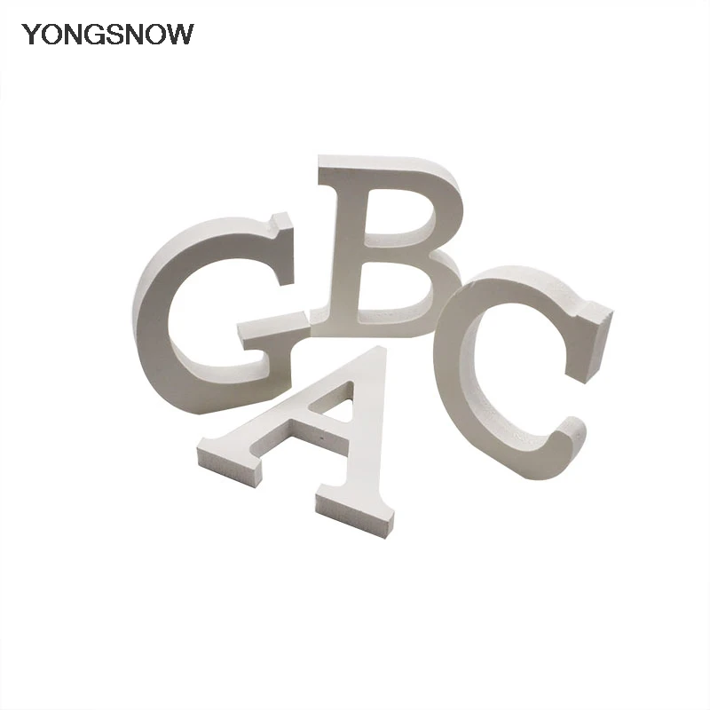 1 шт. белые деревянные буквы алфавит слово День рождения Свадьба Декор DIY ремесло