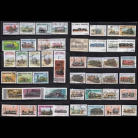 50 pcs lot topic train all different middle and big size world wide lot postage stamps for colleciton