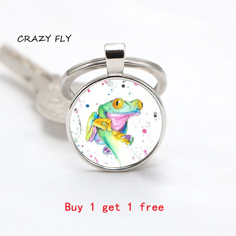 CRAZY брелок FLY купить 1 получить бесплатно лягушка картина сплав кулон с