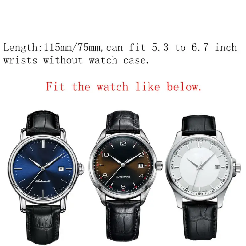 Ремешок для часов из натуральной кожи с пряжкой под розовое золото | Наручные