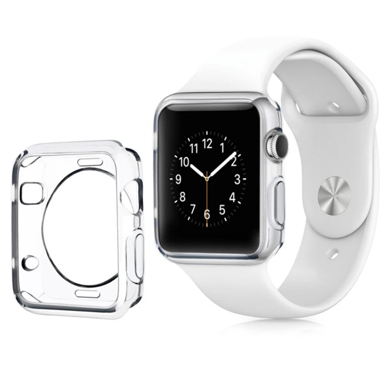 Прозрачный силиконовый чехол для Apple Watch Series 1 2 3 42 мм | Наручные часы